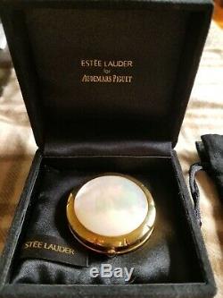 18K GOLD Estee Lauder Audemars Piguet Mother of Pearl Promesse Compact RARE