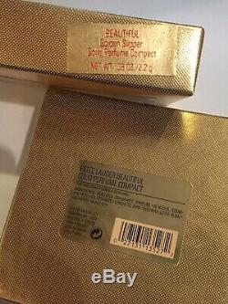 1997 Estee Lauder Golden Slipper Heel Beautiful Solid Compact BOX
