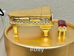 1999 Estee Lauder Dazzling Gold Grand Piano Solid Perfume Compact Full NIB
