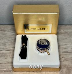1999 Estee Lauder Pleasures Harrods Hat Box Solid Perfume Compact Mint n/Box