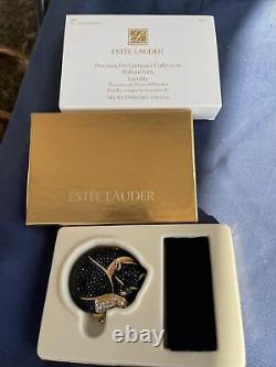 2000 Estee Lauder CRYSTAL BRILLIANT KITTY Lucidity Powder Compact WithBox New Flaw