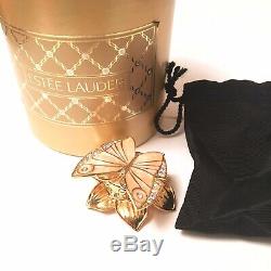 2000 Estee Lauder Enchanted Butterfly Beautiful Solid Compact BOX