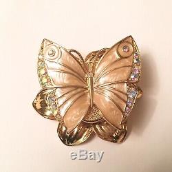 2000 Estee Lauder Enchanted Butterfly Beautiful Solid Compact BOX