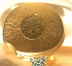 2000 Estee Lauder Pleasures Sparkling Mermaid WithBOX Solid Perfume Compact