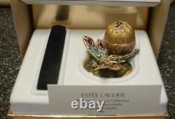 2002 Estee Lauder Jay Strongwater Solid Perfume Compact Glistening Dragonfly MIB