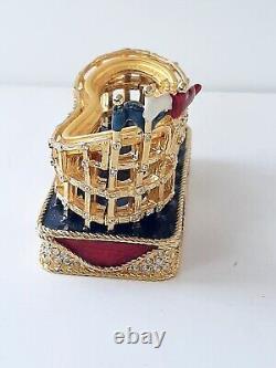 2003 ESTEE LAUDER ROLLICKING ROLLER COASTER SPARKLY SOLID PERFUME COMPACT Rare