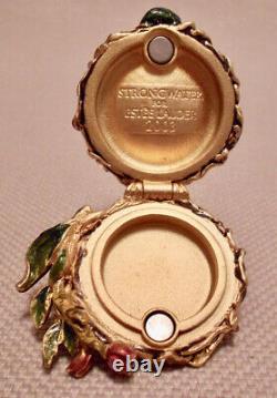 2003 Estee Lauder Perfume Solid Jeweled Nest Egg Compact Pleasures Strongwater
