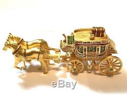 2003 Estee Lauder Stage Coach Horse Carriage Pleasures Perfume Compact
