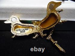 2003 Golden Dachshund Estee Lauder Solid Perfume Compact NIB