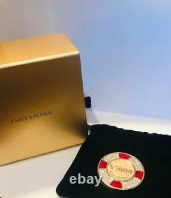 2007 Estee Lauder PLEASURES VEGAS LUCKY CHIP Solid Perfume Compact- VERY RARE