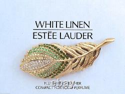 2007 Estee Lauder Solid Perfume Compact Fluttering Feather Mint