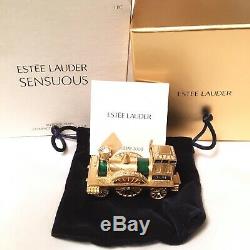 2008 Estee Lauder Antique Train Solid Perfume Sensuous NOS Box
