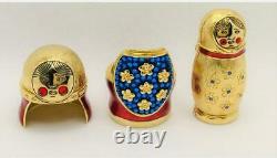 2008 Estee Lauder BEAUTIFUL NESTING DOLL Solid Perfume Compact withPouch