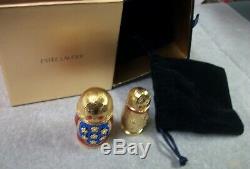 2008 Estee Lauder Nesting Doll Beautiful Solid Compact BOX Enamel & Rhinestone