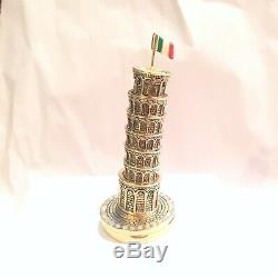 2009 Estee Lauder Pisa Tower Solid Perfume Compact Necklace BOX UNUSED NOS