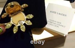 2009 Estee Lauder Sensuous Brilliant Bloom Flower Solid Perfume Compact BOX New
