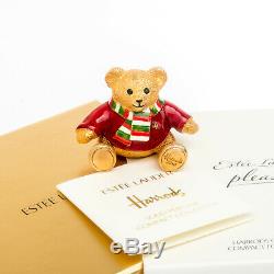 2010 Harrods Christmas Bear Estee Lauder Solid Perfume Compact Limited Edition