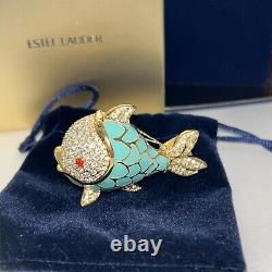 2017 Estee Lauder Whimsical Fish Beautiful Perfume Compact W / Box