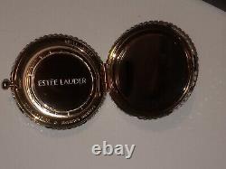 BE-008 Estee Lauder Kathrine Baumann Powder Compact Black Clear Crystals in Box
