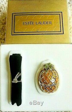 ESTEE LAUDER 1996 GOLDEN PINEAPPLE SOLID PERFUME COMPACT MIB Fragrance- Knowing