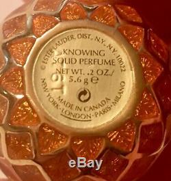 ESTEE LAUDER 1996 GOLDEN PINEAPPLE SOLID PERFUME COMPACT MIB Fragrance- Knowing
