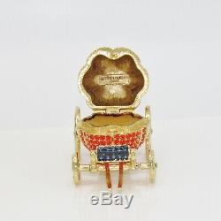 ESTEE LAUDER 2000 Cinderella Coach Solid Perfume Compact AUTOGRAPHED Retail $375