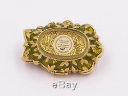 ESTEE LAUDER 2008 JAY STRONGWATER Jeweled Flower Solid Perfume Compact (Empty)