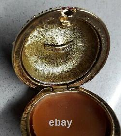 ESTEE LAUDER Beautiful RED APPLE Solid Perfume Compact Mint Condition
