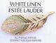 Estee Lauder Fluttering Feather Compact W White Linen Solid Perfume Orig Boxes
