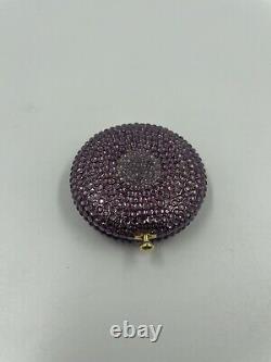 ESTEE LAUDER Lucidity POWDER COMPACT 2003 AFRICAN NIGHTS NIB Purple Rhinestones