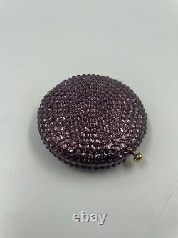 ESTEE LAUDER Lucidity POWDER COMPACT 2003 AFRICAN NIGHTS NIB Purple Rhinestones