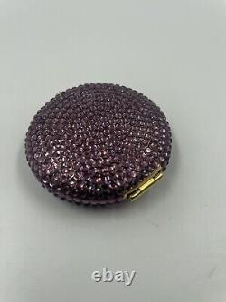 ESTEE LAUDER Lucidity POWDER COMPACT 2003 AFRICAN NIGHTS NIB Purple Rhinestones