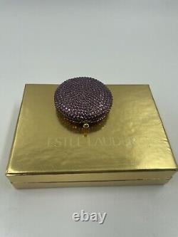 ESTEE LAUDER Lucidity POWDER COMPACT 2003 AFRICAN NIGHTS NIB Purple Rhinestones