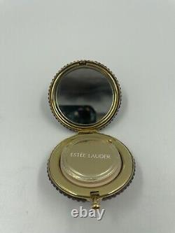 ESTEE LAUDER Lucidity POWDER COMPACT 2003 AFRICAN NIGHTS NIB Purple Rhinestones