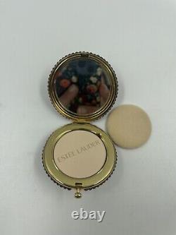 ESTEE LAUDER Lucidity POWDER COMPACT 2003 AFRICAN NIGHTS NIB Purple Rhinestones