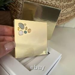 ESTEE LAUDER PRIVATE COLLECTION gold Compact Stones NEW IN BOX RARE