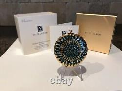 ESTEE LAUDER RADIANT BLOOM LUCIDITY POWDER COMPACT MIB BLUE and CLEAR CRYSTALS