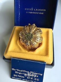 ESTEE LAUDER TANGERINE with YOUTH-DEW SOLID PERFUME COMPACT in Orig 1972 BOX RARE