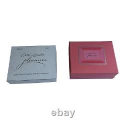 Estee Lauder 1996 PINK GLASS SLIPPER Pleasures PERFUME COMPACT NIB