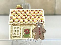 Estee Lauder 2000 Full Solid Perfume Compact Gingerbread House Pleasures Mint