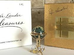 Estee Lauder 2001 Globe Solid Perfume Compact Mibb Pleasures