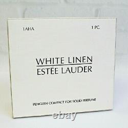 Estee Lauder 2001 Solid Perfume Compact Penguin Mom & Baby MIBB White Linen