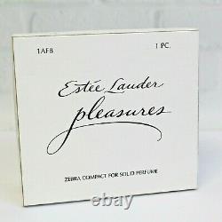 Estee Lauder 2001 Solid Perfume Compact Zebra Swarovski Enamel MIBB Pleasures