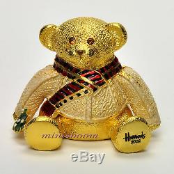 Estee Lauder 2002 HARRODS CHRISTMAS TEDDY BEAR Compact for Solid Perfume NIB