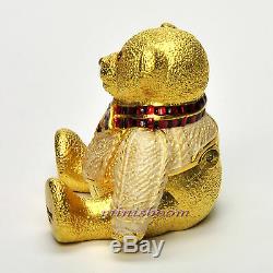 Estee Lauder 2002 HARRODS CHRISTMAS TEDDY BEAR Compact for Solid Perfume NIB