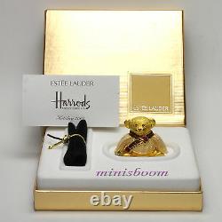 Estee Lauder 2002 HARRODS CHRISTMAS TEDDY BEAR Solid Perfume Compact NIB