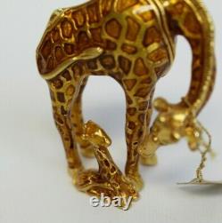 Estee Lauder 2002 Solid Perfume Compact Gilded Giraffe Mom & Baby MIBB Youth Dew