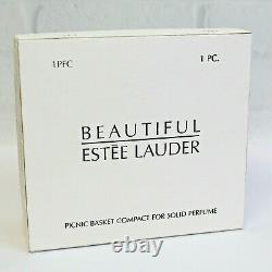 Estee Lauder 2002 Solid Perfume Compact Picnic Basket MIBB Beautiful