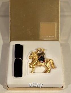 Estee Lauder 2002 Solid Perfume Compact-Pleasures Rodeo Cowboy on a Horse