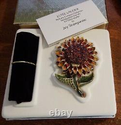 Estee Lauder 2003 Jay Strongwater Radiant Sunflower Solid Perfume Compact NEW